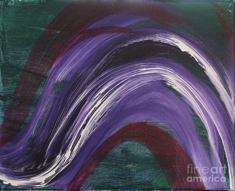 Purple Waves Painting by Sarahleah Hankes