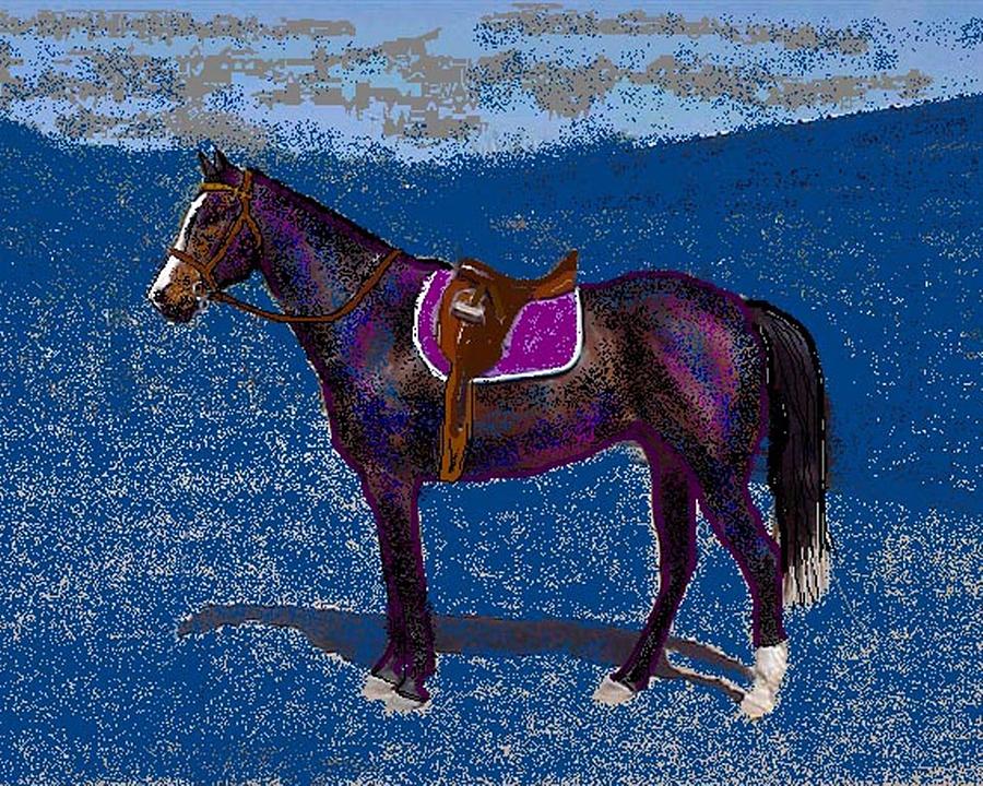 Animal Digital Art - Purple Whiskey by Carole Boyd