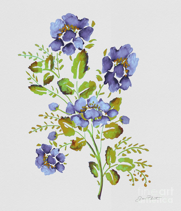Purple Wild Rose-JP3791 Painting by Jean Plout
