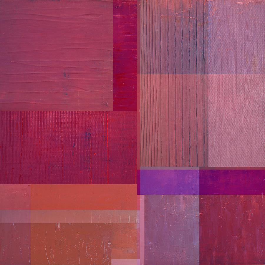 Purple with Vertical Stripes Painting by Michelle Calkins