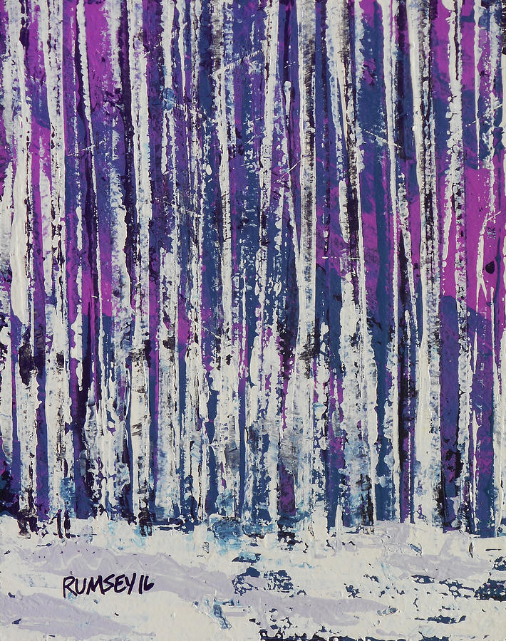 Purple Woods Painting by Rhodes Rumsey