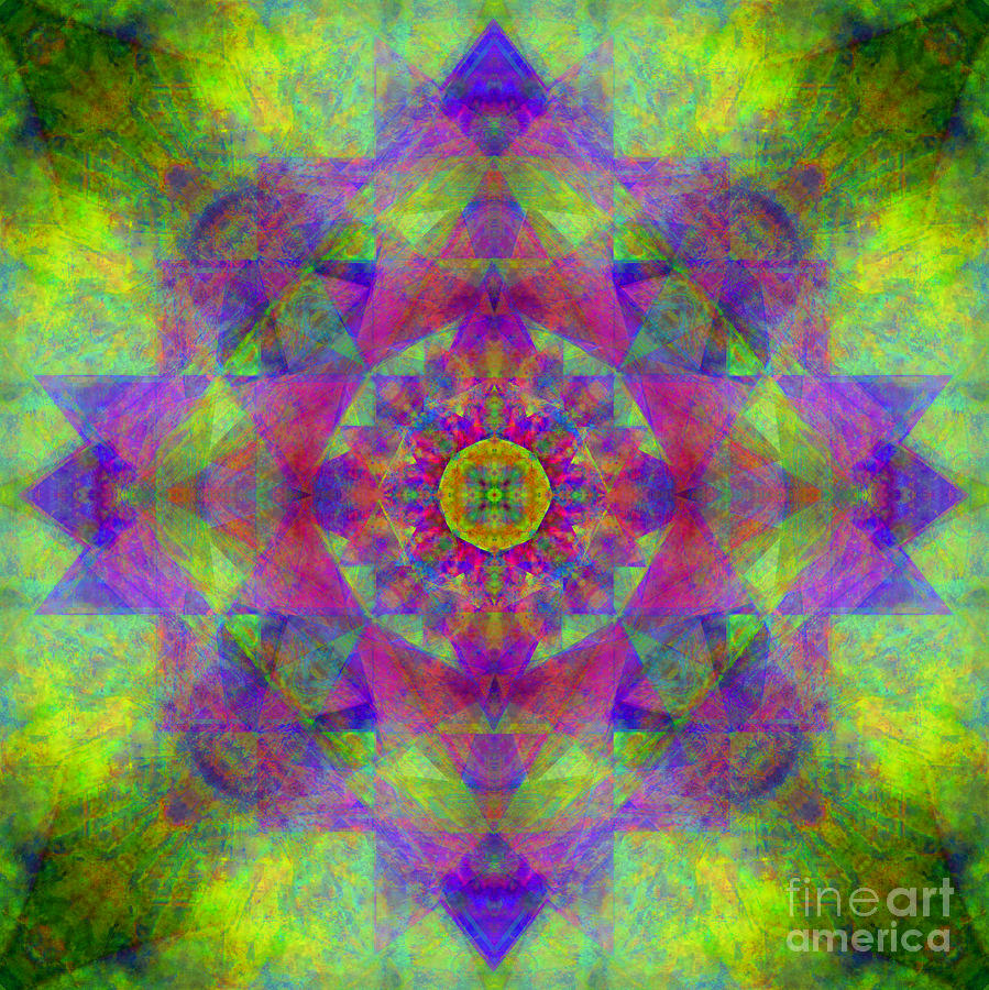 Purple Yantra Digital Art by Susan Bloom - Pixels