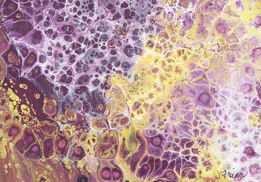 Purple Yellow Abstract Painting by Jamie Frier