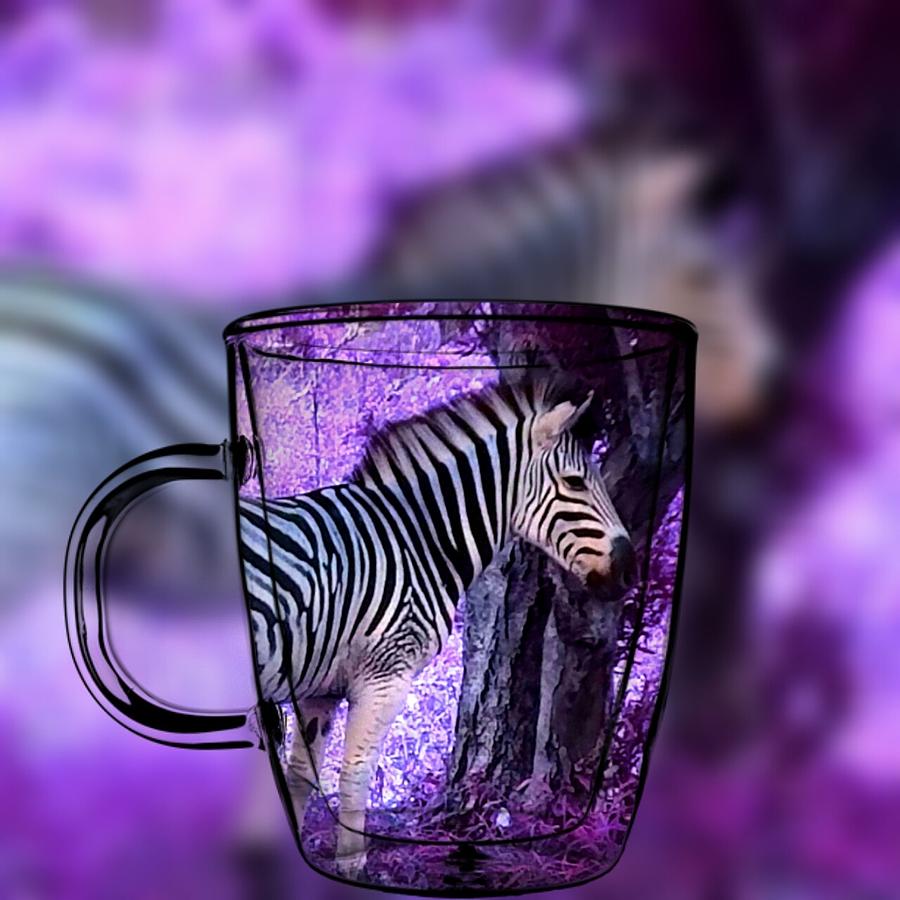 Purple Zebra Digital Art by Vijay Sharon Govender