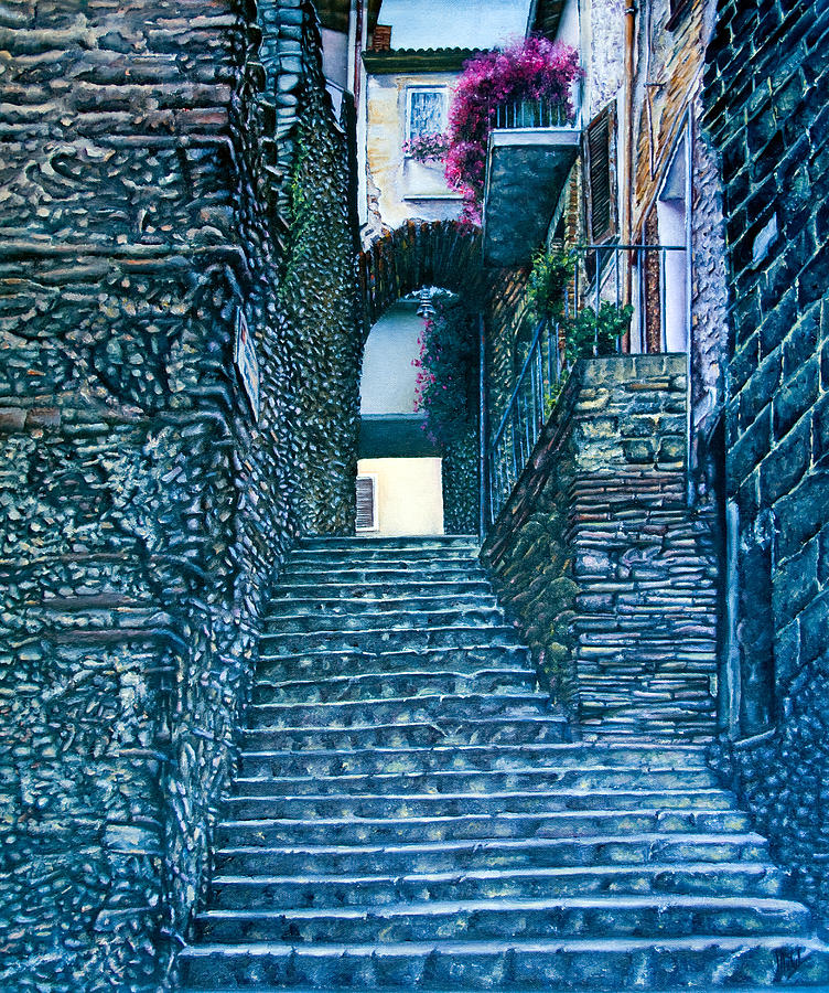 Purplesteps Painting by Michelangelo Rossi