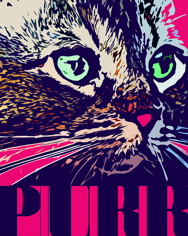 Cat Digital Art - Purr by David G Paul