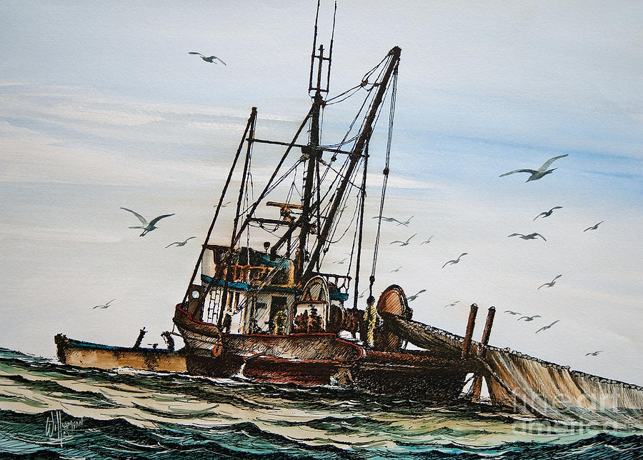 Purse Seiner Painting by James Williamson