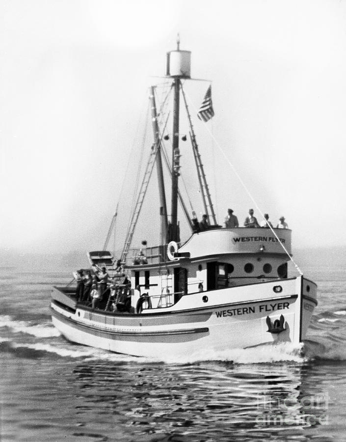 Tacoma Photograph - Purse Seiner Western Flyer on her sea trials Washington 1937 by Monterey County Historical Society