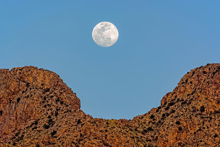 Pusch Ridge Full Moon h1826 Photograph by Mark Myhaver