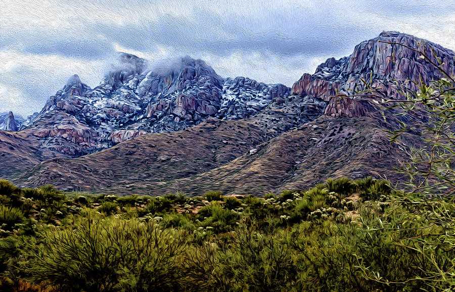 Nature Photograph - Pusch Ridge Snow No9 by Mark Myhaver