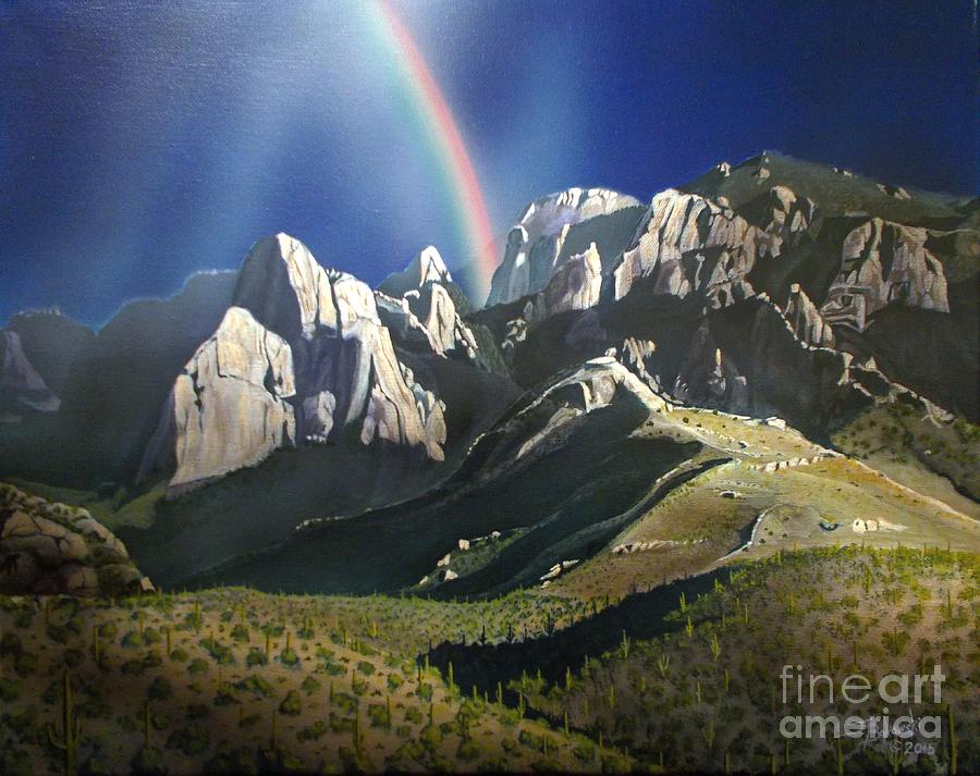 Pusch Ridge Wilderness Painting by Jerry Bokowski