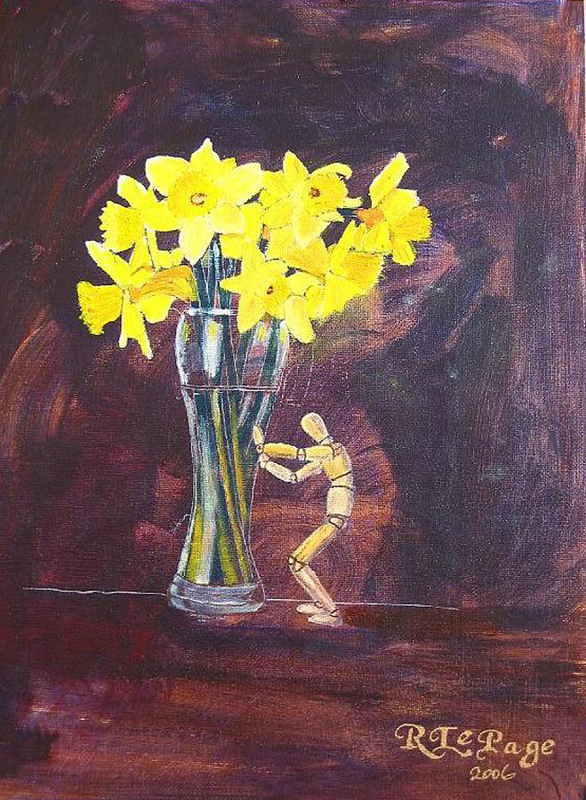 Flower Painting - Push by Richard Le Page