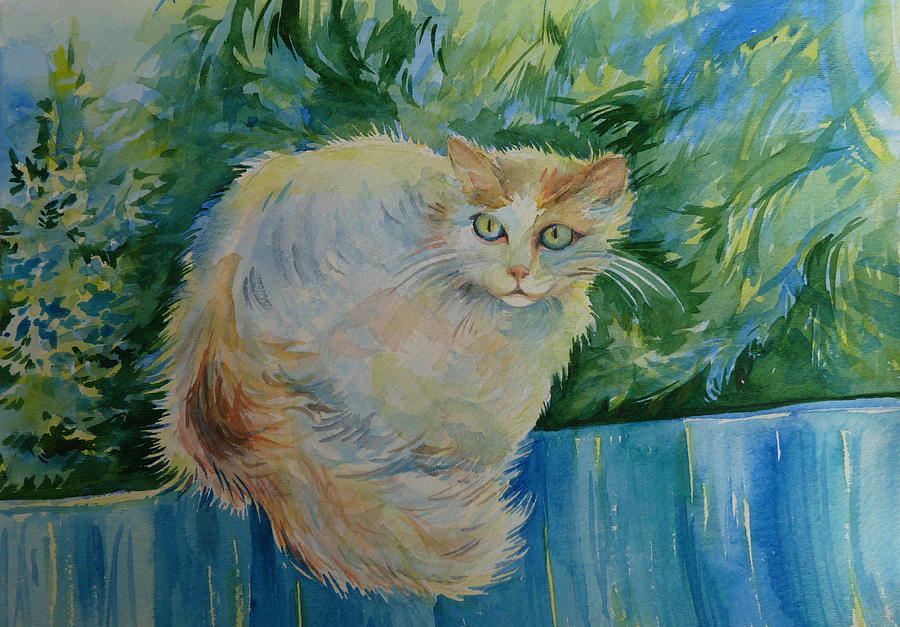 Puss Painting by Anna  Duyunova