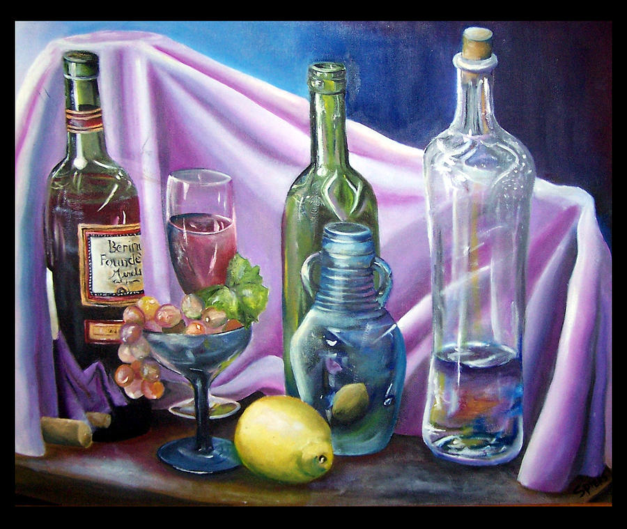 Put a Cork In It SOLD Painting by Amanda Sanford