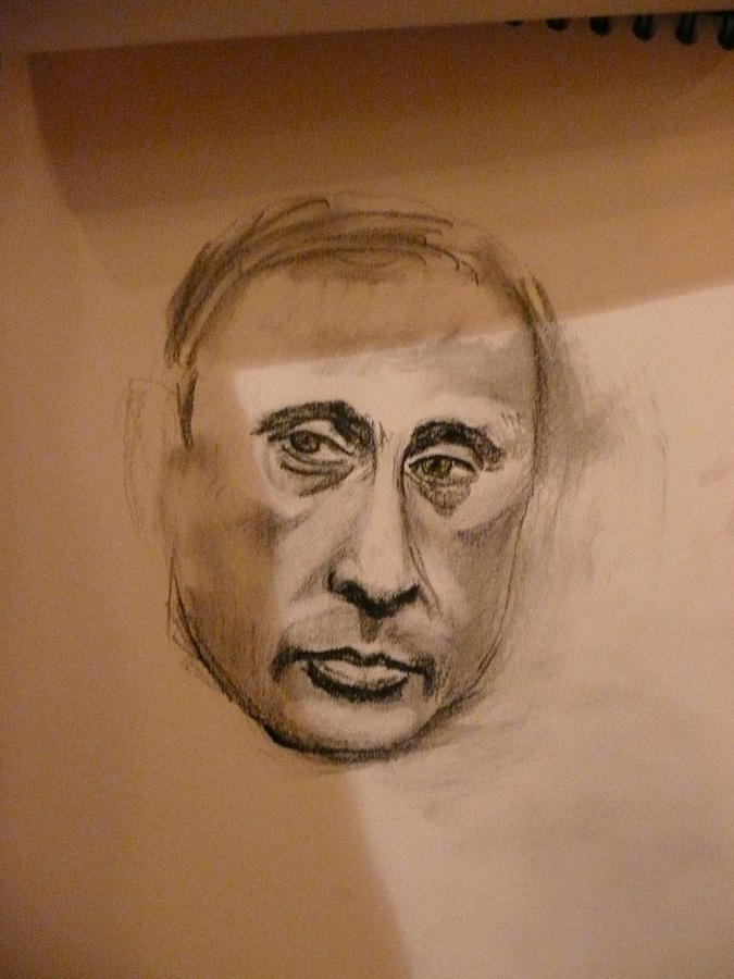 Лицо путина рисунок