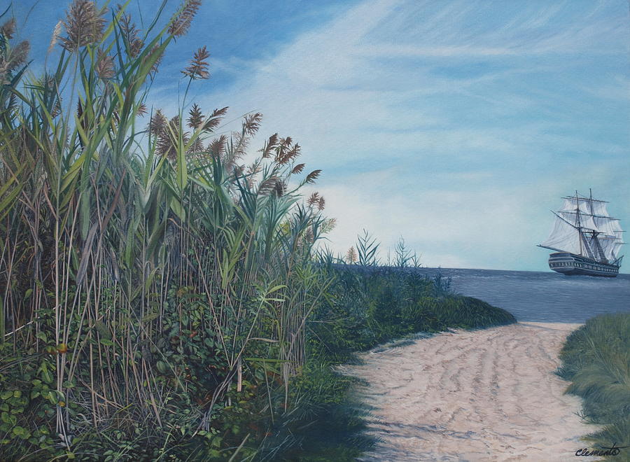 Beach Painting - Putting out to sea by Barbara Barber