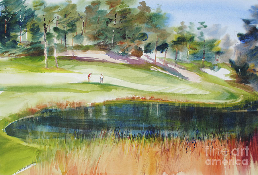 Putting Pine Hills Painting by P Anthony Visco