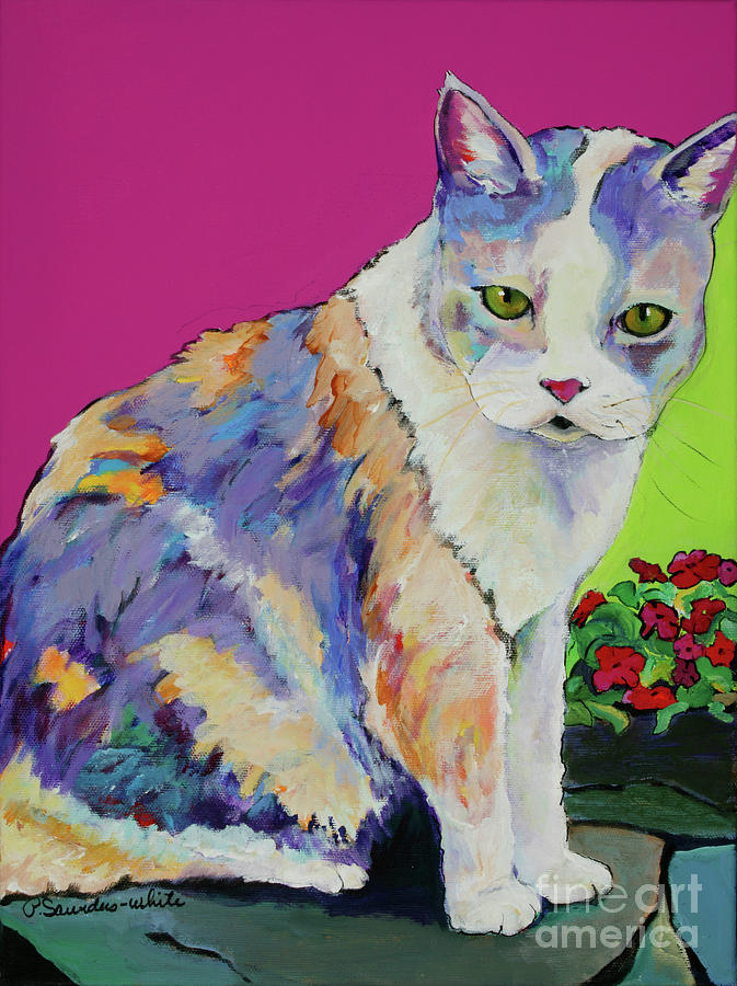 Felines Painting - Puurl by Pat Saunders-White