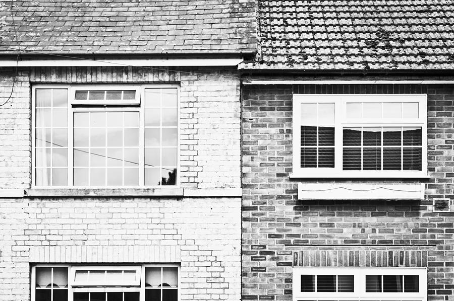 Black And White Photograph - PVC windows by Tom Gowanlock