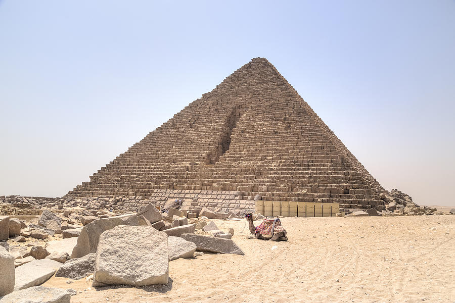 Desert Photograph - Pyramid of Menkaure - Egypt by Joana Kruse