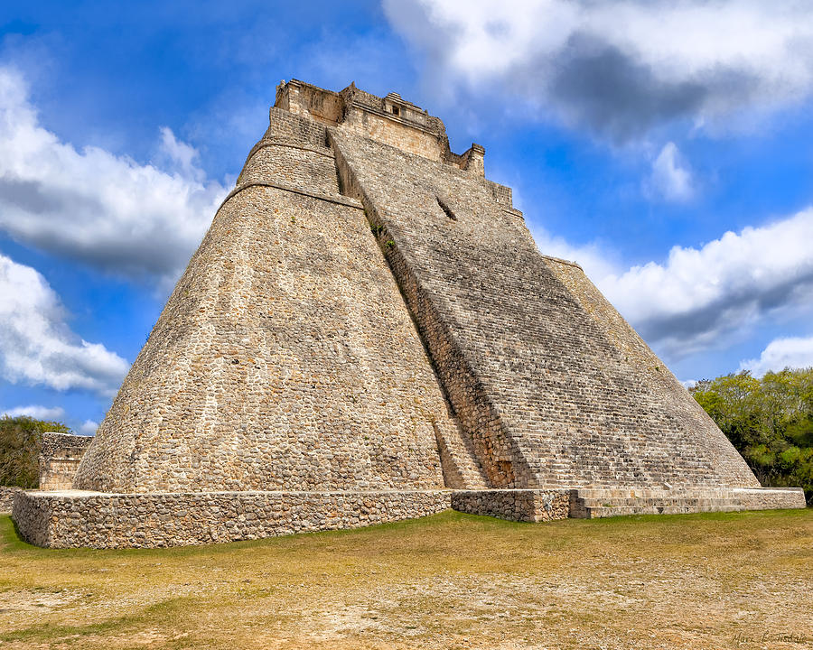 Pyramid of the Magician at Uxmal Photograph by Mark Tisdale