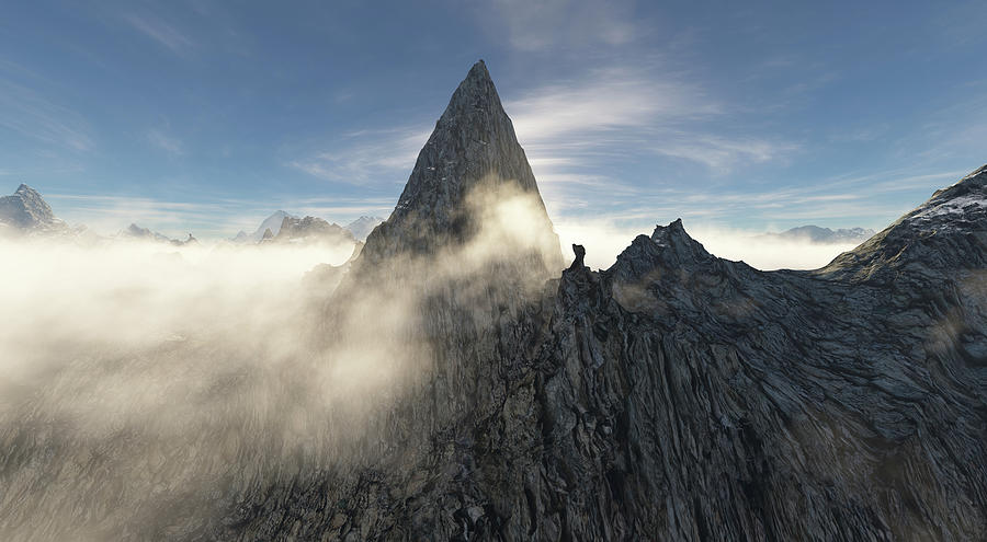 Pyramid Peak Digital Art by Erik Tanghe