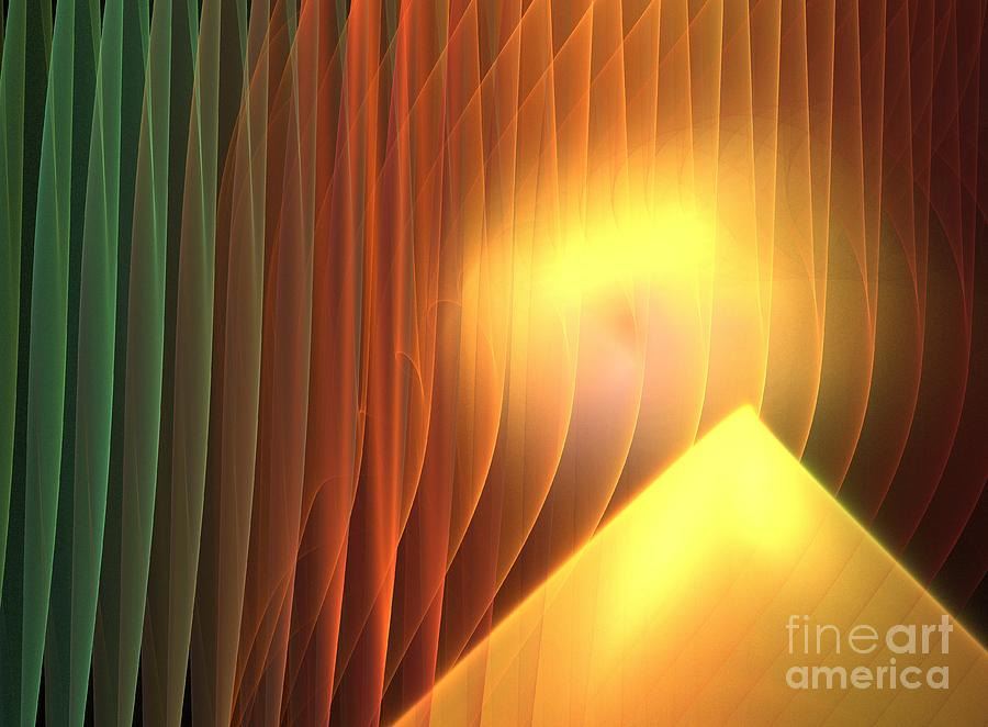 Abstract Digital Art - Pyramid Sunrise by Kim Sy Ok