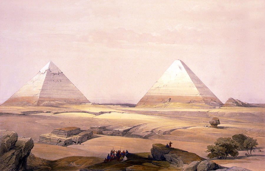 Pyramids of Geezeh - Egypt Digital Art by Munir Alawi