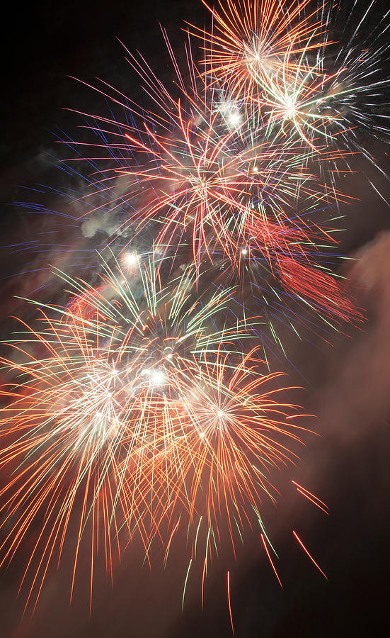 Fourth of July fireworks Photograph by Glenn Gordon