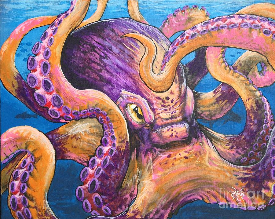 Pystoff Octopus Painting by Tyler Haddox