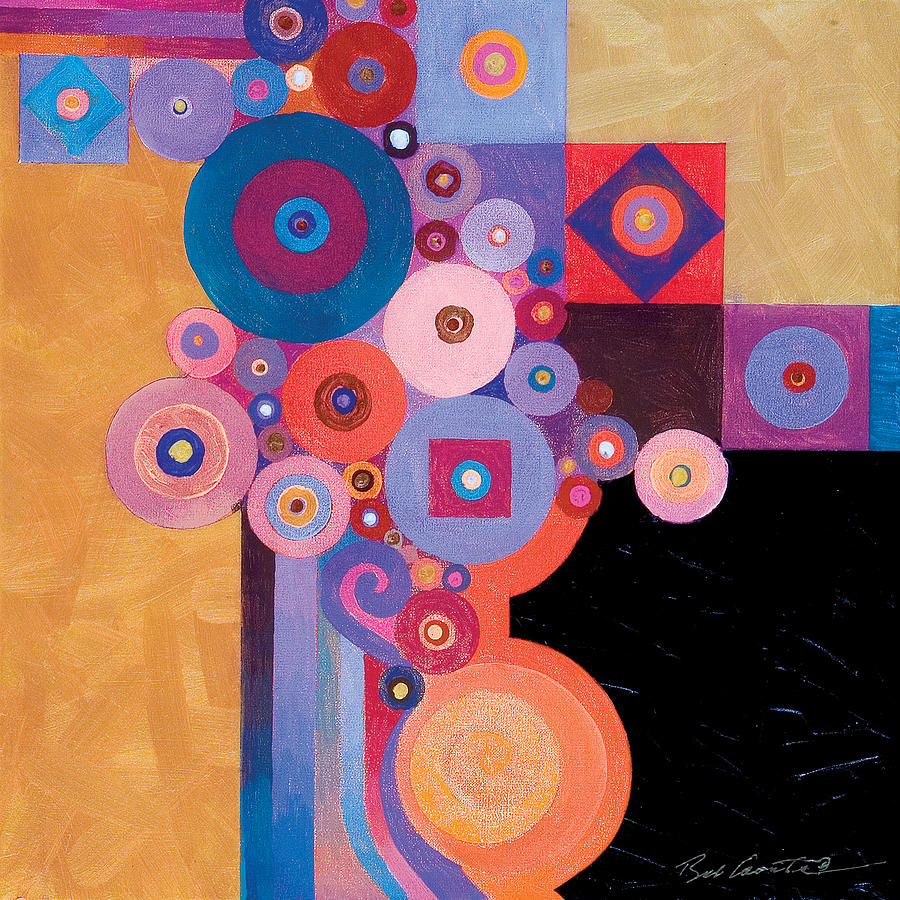 Geometric Abstraction Painting - Pythagorean Abstract II by Bob Coonts