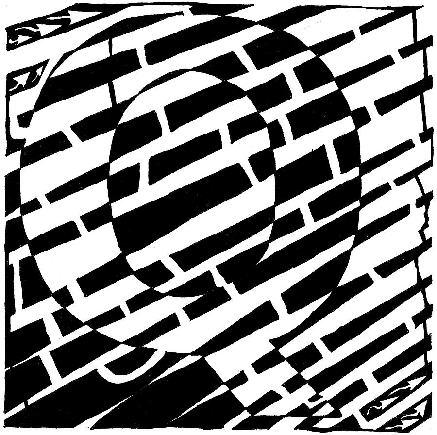 Q Drawing - Q Maze by Yonatan Frimer Maze Artist Q Drawing - Q Maze by Yonatan Frimer Maze Artist