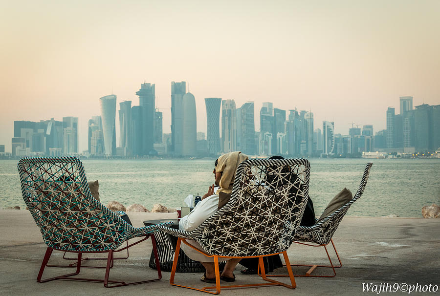 Qatar Photograph - Qatar Cornish by Wajih Ben taleb