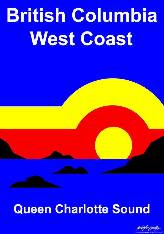Queen Charlotte Sound Digital Art - QCS Sunset by Asbjorn Lonvig Queen Charlotte Sound Digital Art - QCS Sunset by Asbjorn Lonvig