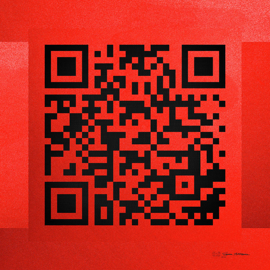 QR Codes - Code Red Digital Art by Serge Averbukh