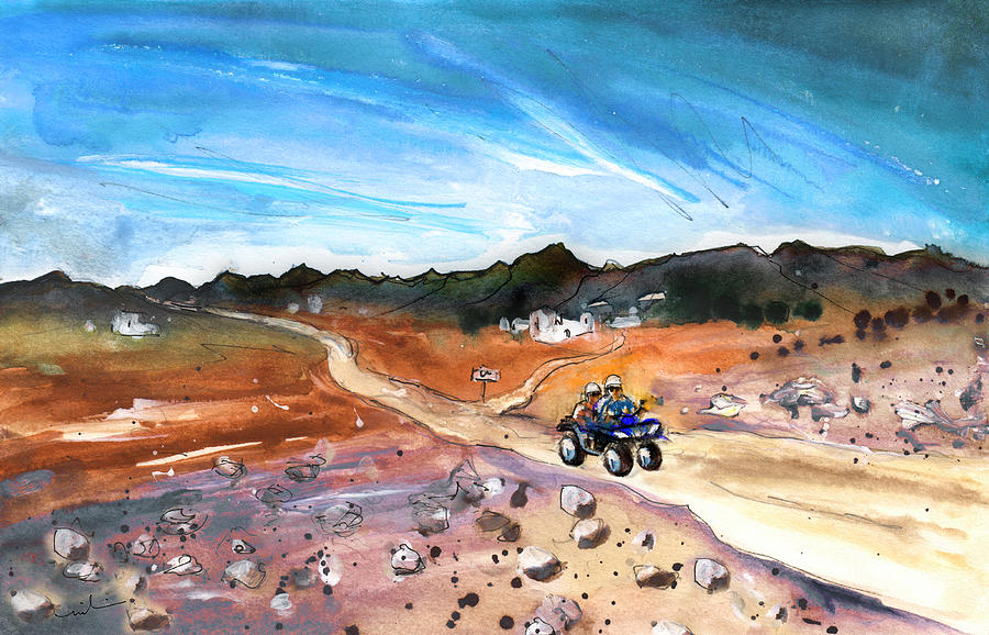 Quad Biking In Cabo De Gata Painting by Miki De Goodaboom