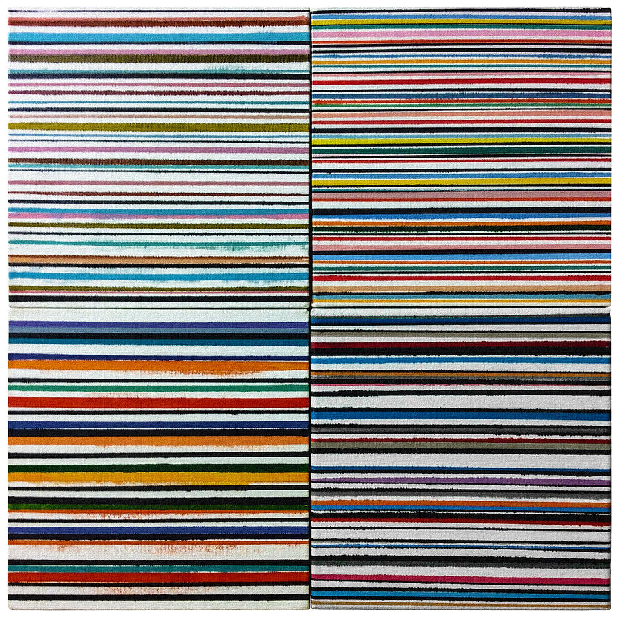 Quad Stripes Painting by Stan  Magnan