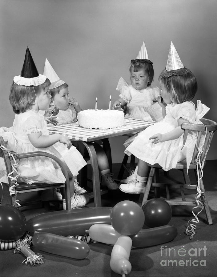 Quadruplets Celebrate Their Second Photograph by H. Armstrong Roberts/ClassicStock