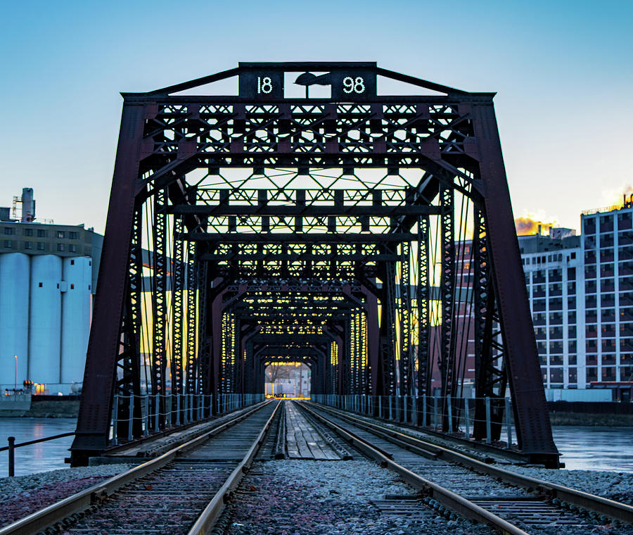 Cedar Rapids Photograph - Quaker Oats Bridge by Rylee Holub