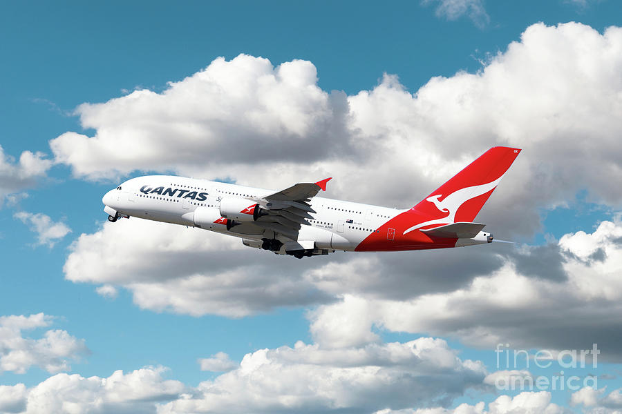 Qantas A380 Digital Art by Airpower Art
