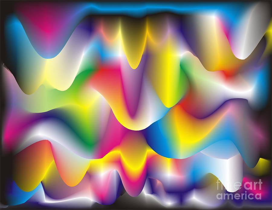 Abstract Digital Art - Quantum Landscape 1 by Walter Neal