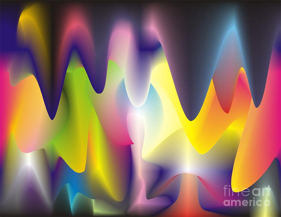 Abstract Digital Art - Quantum Landscape 6 by Walter Neal