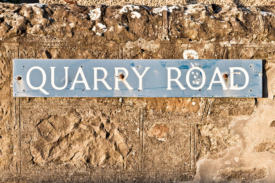 Sign Photograph - Quarry road by Tom Gowanlock