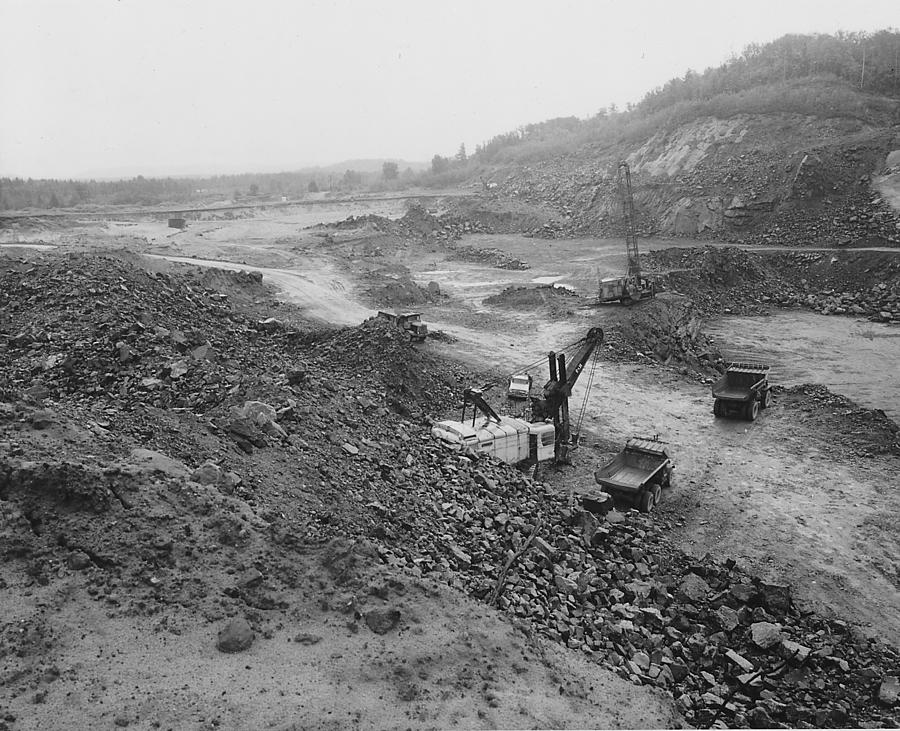 Excavation at Open Pit Mine Photograph by Chicago and North Western Historical Society