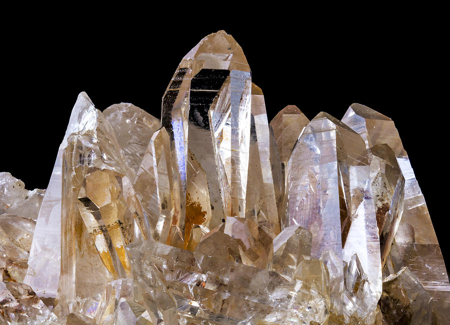 Clear Photograph - Quartz crystals by Jim Hughes
