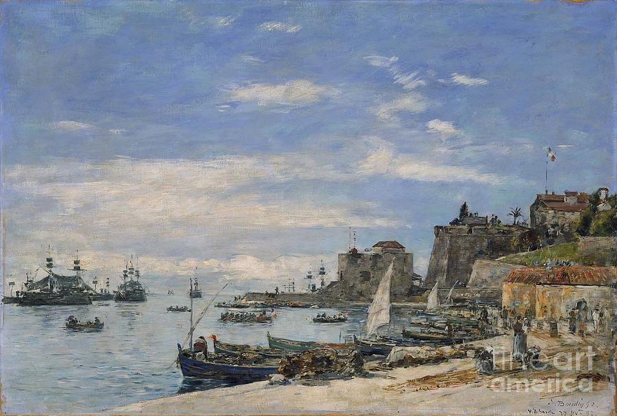 Quay at Villefranche Painting by MotionAge Designs