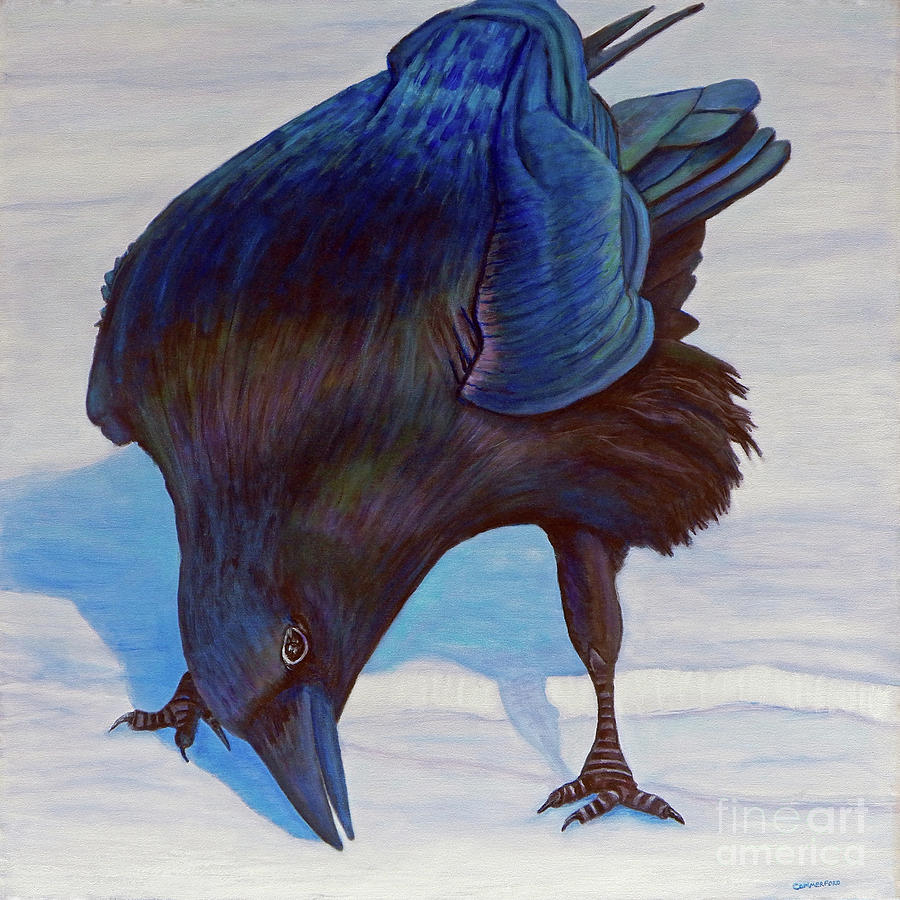 Raven Painting - Que Pasa by Brian  Commerford