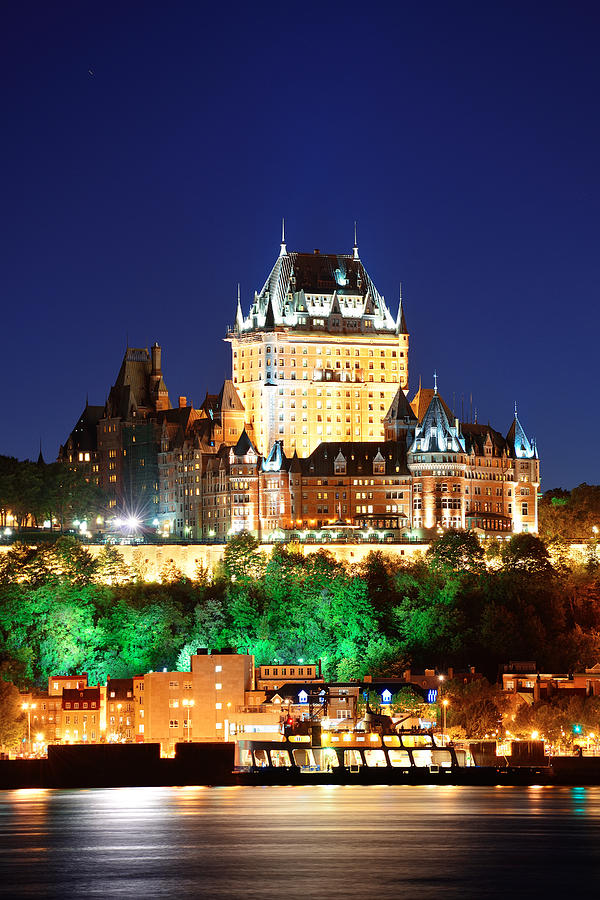 Quebec City at night Photograph by Songquan Deng