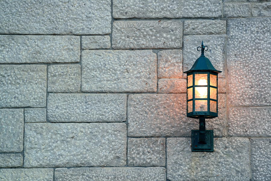 Quebec City street lamp Photograph by Songquan Deng