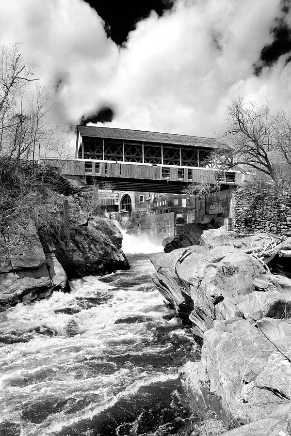 Black And White Photograph - Quechee by Greg Fortier